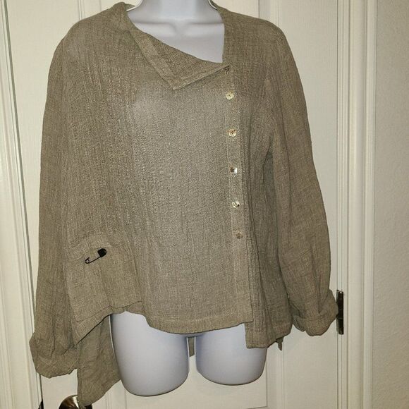 Crea Concept Linen Cardigan Top sz 40 - Picture 1 of 10